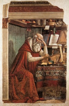 St Jerome in seiner Studie Florenz Renaissance Domenico Ghirlandaio Ölgemälde